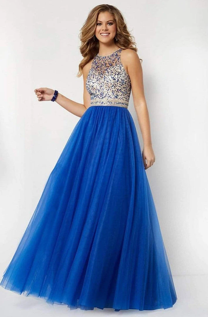 Studio 17 - 12667 Illusion Jewel Crystal Festooned Tulle Gown 3 Studio 17 - 12667 Illusion Jewel Crystal Festooned Tulle Gown