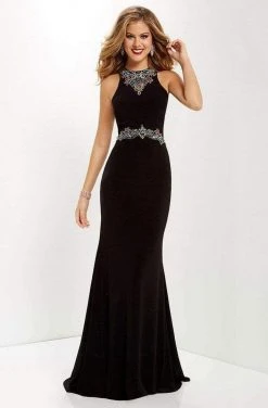 Studio 17 - 12669 Multi-Colored Beaded Halter Jersey Sheath Dress Formal Gowns