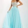 Formal Gowns Studio 17 - 12670 Rhinestone Accented Chiffon A-line Dress