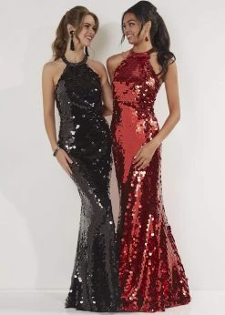 Studio 17 - 12757 Pieties Sequined Halter Evening Gown Formal Gowns 11 Studio 17 - 12757 Pieties Sequined Halter Evening Gown Formal Gowns