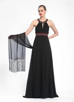 Sue Wong - Beaded Halter Neck Chiffon A-Line Dress N5330 Formal Gowns 7 Sue Wong - Beaded Halter Neck Chiffon A-Line Dress N5330 Formal Gowns