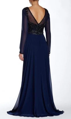 Sue Wong - Beaded Illusion Bateau A-Line Dress N5310