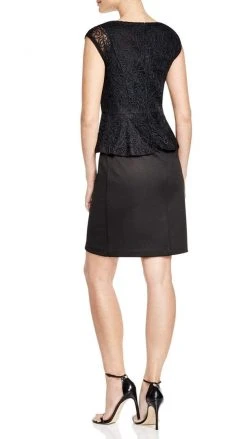 Sue Wong Cap Sleeve Bateau Neck Cocktail Dress In Black N16104 - 1 Pc Black In Size 10 Available
