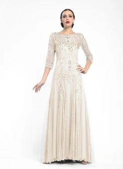 Sue Wong - Embroidered Bateau A-Line Dress W5300