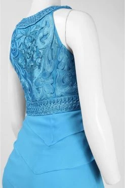 Formal Gowns Sue Wong - Embroidered High Neck Chiffon Sheath Dress W5133 5 Formal Gowns Sue Wong - Embroidered High Neck Chiffon Sheath Dress W5133