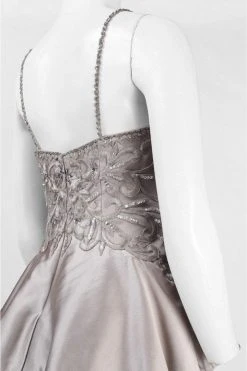 Sue Wong - Embroidered Peplum Satin Dress W5234 Formal Gowns