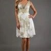 Cocktail Dresses Sue Wong Ivory Gold Short Dress Cocktail Dress - 1 Pc Ivory/Gold In Size 10 Available