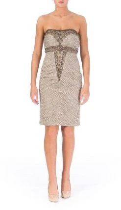 Cocktail Dresses Sue Wong - N2424 Embellished Floral Lace Sheath Dress