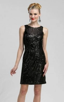 Sue Wong - N3211 Sleeveless Jewel Illusion Sequined Sheath Dress