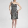 Sue Wong - N3330 One Shoulder Sequined Sheath Dress 1 Sue Wong - N3330 One Shoulder Sequined Sheath Dress