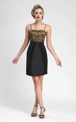 Sue Wong - N3434 Sleeveless Embellished Bodice Empire Taffeta Dress