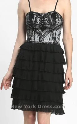 Sue Wong - N4100 Sleeveless Tiered Ruffle Cocktail Dress Cocktail Dresses