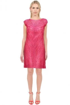 Sue Wong - N5138 Cap Sleeve Soutache Embellished Sheath Dress Cocktail Dresses