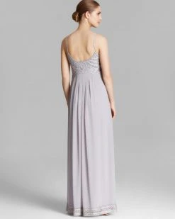 Sue Wong - Ribbon Chiffon A-Line Dress C4237 Formal Gowns