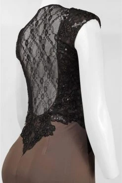 Sue Wong - Sequined Jewel Neck Jersey Dress N5430 5 Sue Wong - Sequined Jewel Neck Jersey Dress N5430