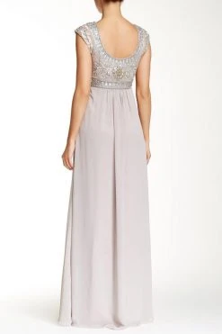 Sue Wong - Sequined Scoop Neck Chiffon Dress N4438 Formal Gowns