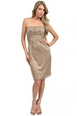 Sue Wong Short Strapless Dress Cocktail Dress - 1 Pc Beige In Size 0 And 1 Pc Beige In Size 6 Available Cocktail Dresses