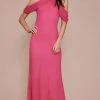 Formal Gowns Tadashi Shoji - BLS19876L Fiorella Halter Embroidered Tulle Gown - 1 Pc Blossom In Size 14 Available