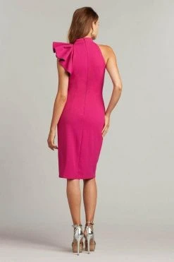 Cocktail Dresses Tadashi Shoji - BOS22038M Sleeveless Ruffled Formal Dress - 1 Pc Hibiscus In Size 6 Available