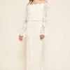 Formal Gowns Tadashi Shoji - Off Shoulder Bell Sleeves Evening Dress - 1 Pc Ivory In Size 2 Available