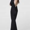 Tarik Ediz - 50027 Deep Draped Cowl Back Gown 2 Tarik Ediz - 50027 Deep Draped Cowl Back Gown