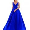 Tarik Ediz - 50283 Sleeveless Deep V-neck Ballgown 1 Tarik Ediz - 50283 Sleeveless Deep V-neck Ballgown