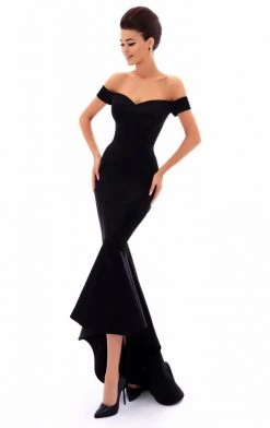 Formal Gowns Tarik Ediz - 50284 Off-Shoulder High Low Mermaid Gown