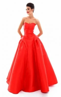 Tarik Ediz - 50325 Strapless Fitted Folded Ballgown