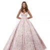 Formal Gowns Tarik Ediz - 50404 V-neck Jacquard Pleated Ballgown 2 Formal Gowns Tarik Ediz - 50404 V-neck Jacquard Pleated Ballgown
