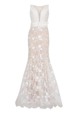 Tarik Ediz - 50427 Lace Deep V-neck Mermaid Dress Formal Gowns 11 Tarik Ediz - 50427 Lace Deep V-neck Mermaid Dress Formal Gowns