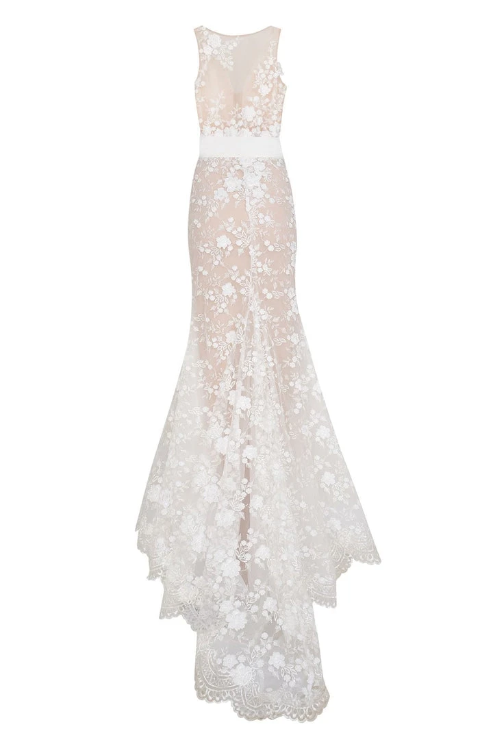 Tarik Ediz - 50427 Lace Deep V-neck Mermaid Dress Formal Gowns 7 Tarik Ediz - 50427 Lace Deep V-neck Mermaid Dress Formal Gowns