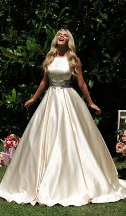 Tarik Ediz - 50433 Embellished Jewel Neck Ballgown