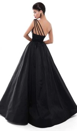 Tarik Ediz - 50435 Lace Embroidered Taffeta Gown With Overskirt Formal Gowns
