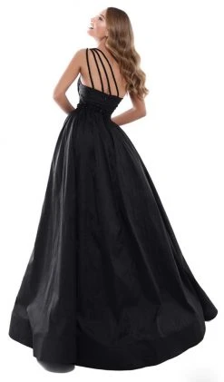 Tarik Ediz - 50435 Lace Embroidered Taffeta Gown With Overskirt Formal Gowns 11 Tarik Ediz - 50435 Lace Embroidered Taffeta Gown With Overskirt Formal Gowns