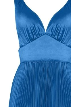 Tarik Ediz - 50443 Plunging V-neck Satin Pleated A-line Dress Formal Gowns 16 Tarik Ediz - 50443 Plunging V-neck Satin Pleated A-line Dress Formal Gowns