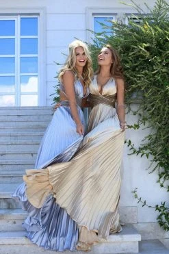 Formal Gowns Tarik Ediz - 50446 Sequined Deep V-neck A-line Dress With Train 27 Formal Gowns Tarik Ediz - 50446 Sequined Deep V-neck A-line Dress With Train