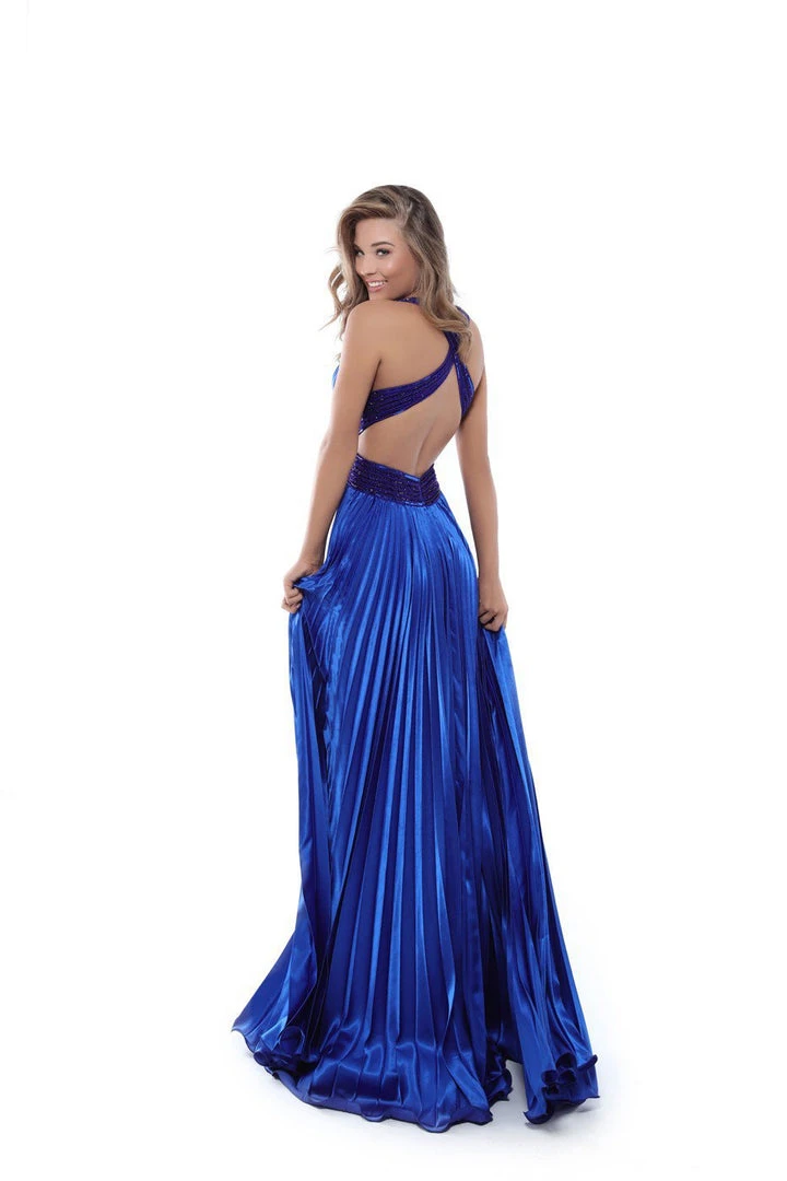 Formal Gowns Tarik Ediz - 50446 Sequined Deep V-neck A-line Dress With Train 12 Formal Gowns Tarik Ediz - 50446 Sequined Deep V-neck A-line Dress With Train