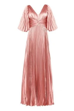 Tarik Ediz - 50450 Ruched Plunging V-Neck A-Line Gown