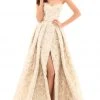 Formal Gowns Tarik Ediz - 50455 Strapless Sweetheart Jacquard A-line Dress