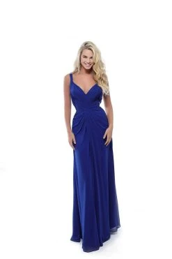 Tarik Ediz - 50486 Plunging V-Neck Twisted Front Chiffon Gown Formal Gowns