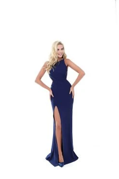 Tarik Ediz - 50499 Crisscross Strapped High Slit Sheath Gown Formal Gowns