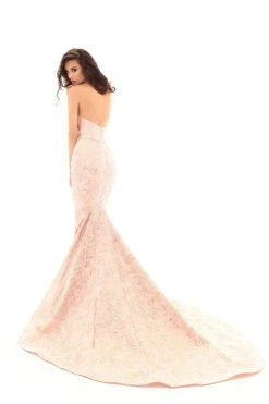 Formal Gowns Tarik Ediz - 50510 Sweetheart Jacquard Mermaid Dress With Train