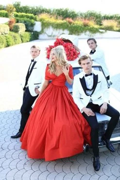 Tarik Ediz - 50511 Ruched Detailed Off Shoulder Ballgown Formal Gowns 10 Tarik Ediz - 50511 Ruched Detailed Off Shoulder Ballgown Formal Gowns