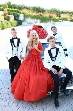 Tarik Ediz - 50511 Ruched Detailed Off Shoulder Ballgown Formal Gowns 11 Tarik Ediz - 50511 Ruched Detailed Off Shoulder Ballgown Formal Gowns