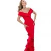 Formal Gowns Tarik Ediz - 50522 Rosette Accented Off Shoulder Mermaid Gown 2 Formal Gowns Tarik Ediz - 50522 Rosette Accented Off Shoulder Mermaid Gown
