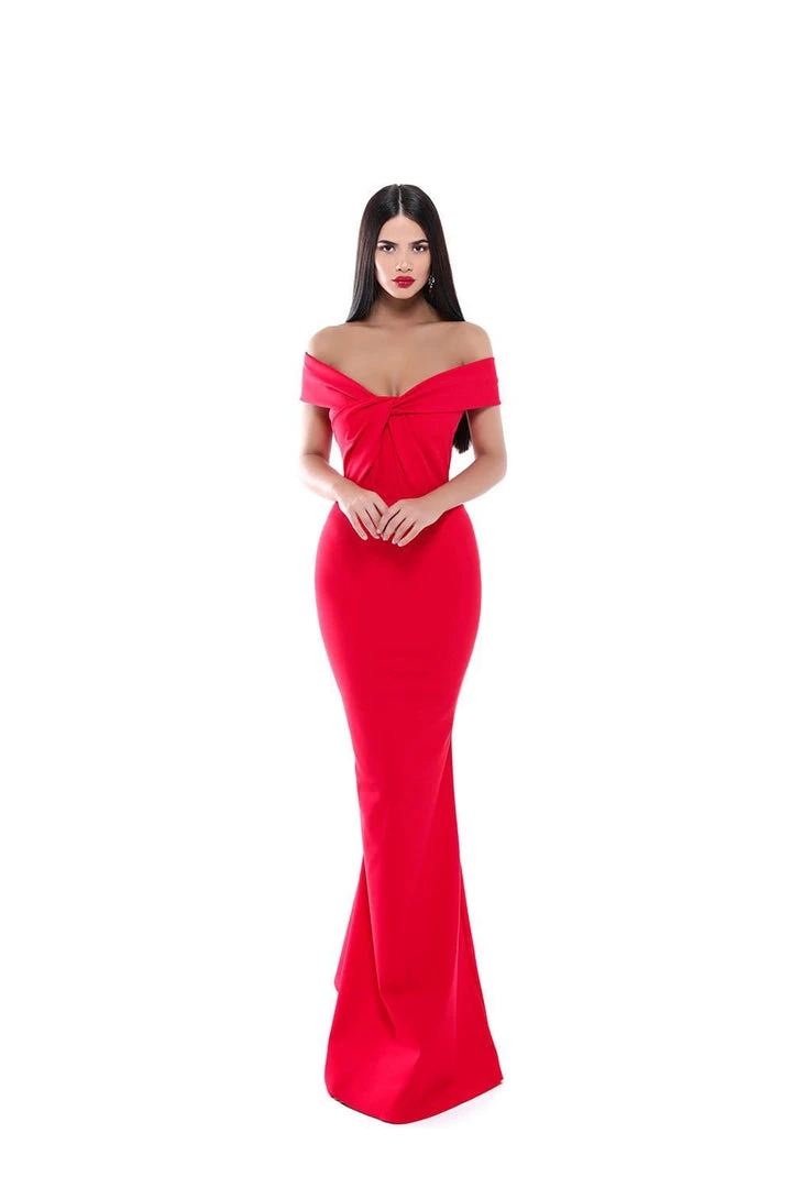 Formal Gowns Tarik Ediz - 50524 Draped Off Shoulder Weaved Mermaid Gown 3 Formal Gowns Tarik Ediz - 50524 Draped Off Shoulder Weaved Mermaid Gown
