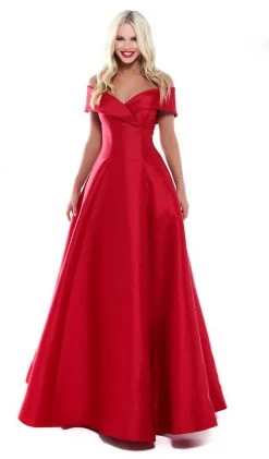 Tarik Ediz - 50530 Off-Shoulder Taffeta Ballgown Formal Gowns