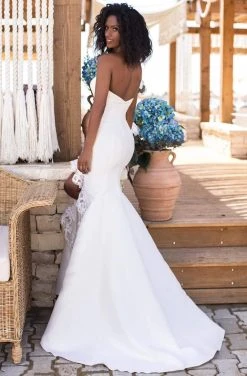 Tarik Ediz - 50618 Ruffled Lace Slit Silky Taffeta Mermaid Prom Dress 13 Tarik Ediz - 50618 Ruffled Lace Slit Silky Taffeta Mermaid Prom Dress