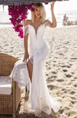 Formal Gowns Tarik Ediz - 50629 Drape Ruffle Net Tulle High Slit Prom Dress 14 Formal Gowns Tarik Ediz - 50629 Drape Ruffle Net Tulle High Slit Prom Dress