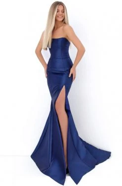 Formal Gowns Tarik Ediz - 50632 Strapless Sweetheart Neck High Slit Mermaid Gown